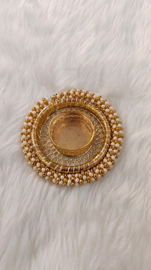 Golden pearl mix tealight holder